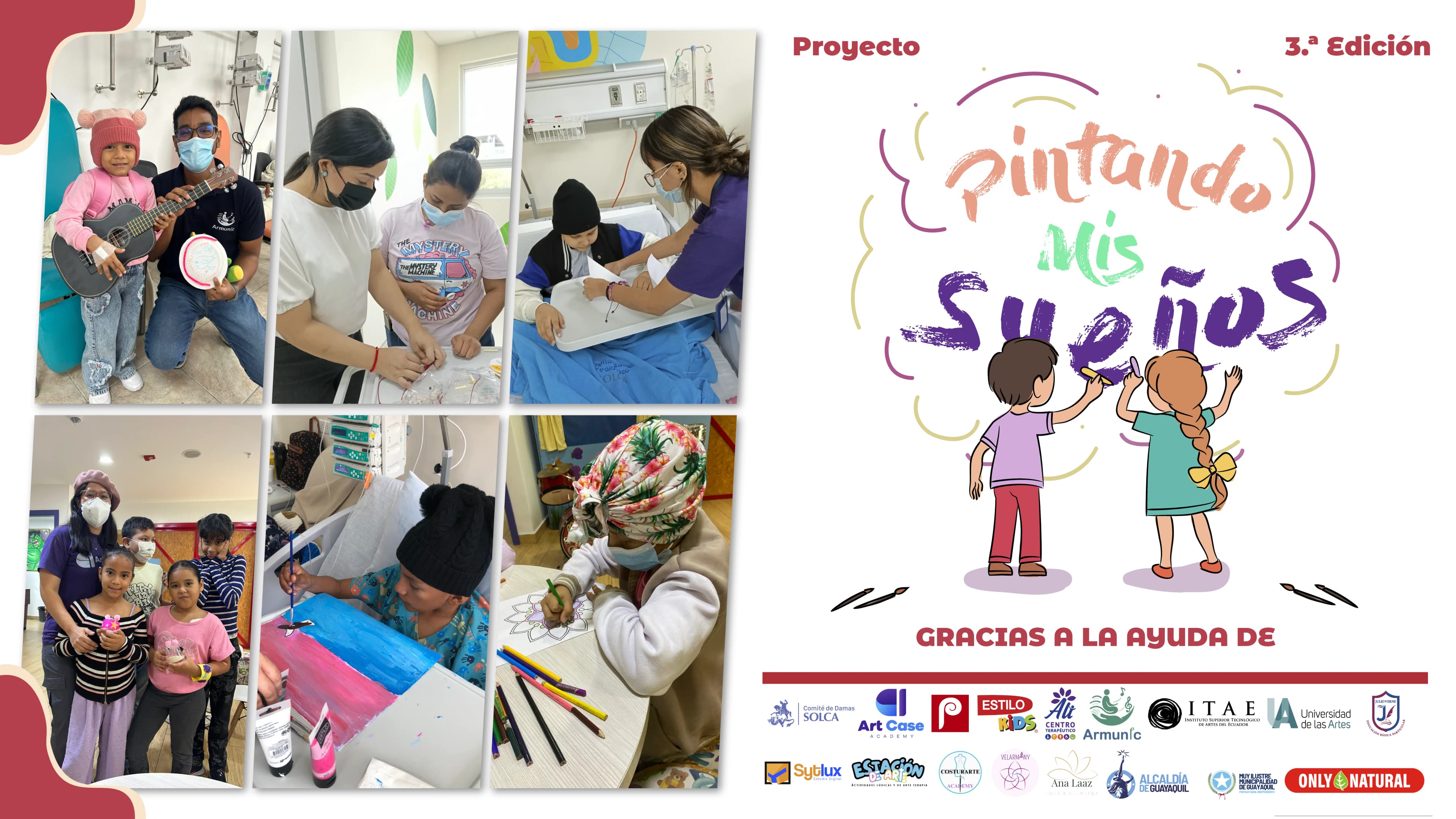 Niña pintando durante el proyecto Pintando Mis Sueños